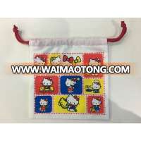 High quality handle canvas hello kitty bag wholesale canvas coin bags